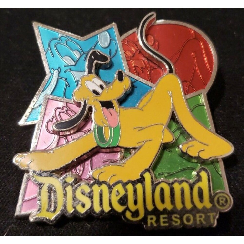 Disney Pin Pluto Dog Stained Glass Colorful Sketch Tiles Walt World WDW 48713